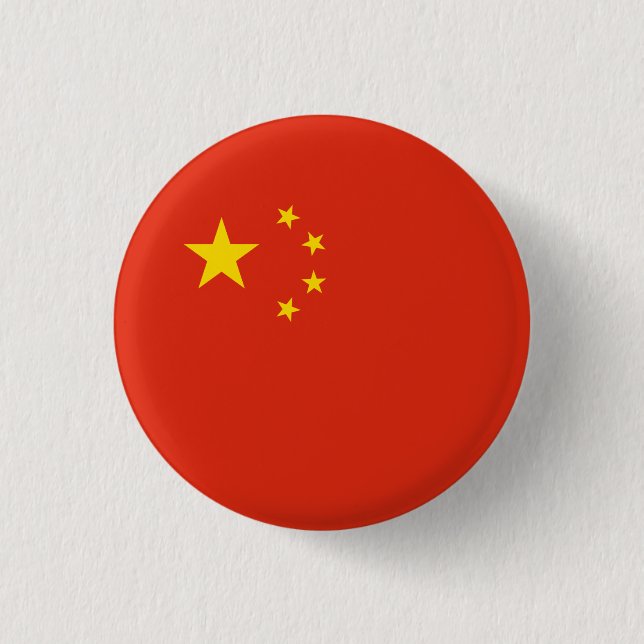 Chinesische Flagge, Flagge der China Button (Vorderseite)