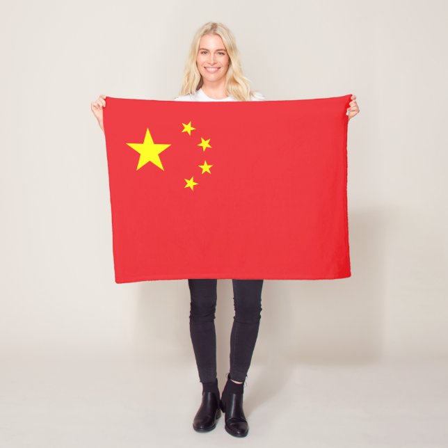 Chinesische Flagge Fleecedecke (Beispiel)