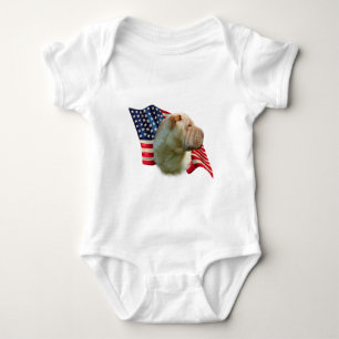 Chinesische Flagge für Shar-Pei Baby Strampler