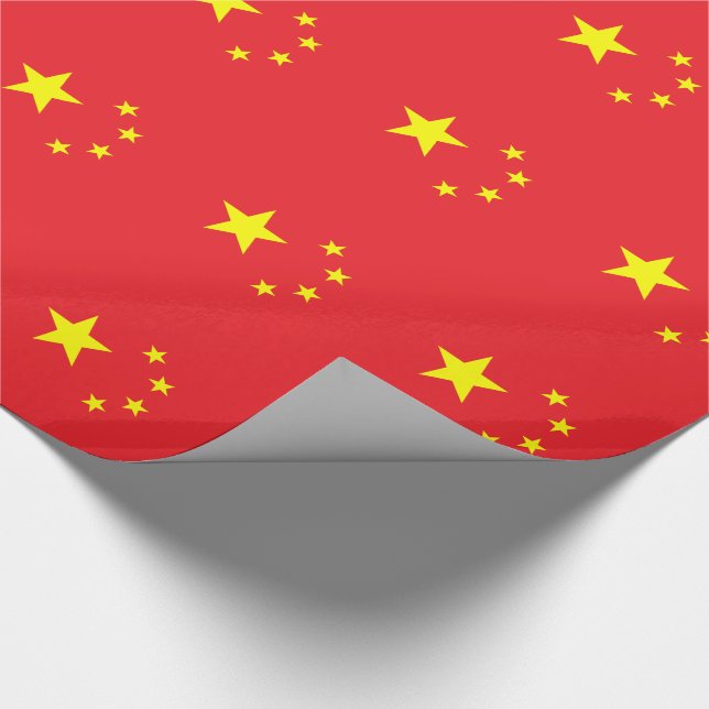 Chinesische Flagge Geschenkpapier (Ecke)