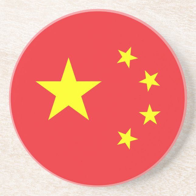 Chinesische Flagge Getränkeuntersetzer (Vorne)