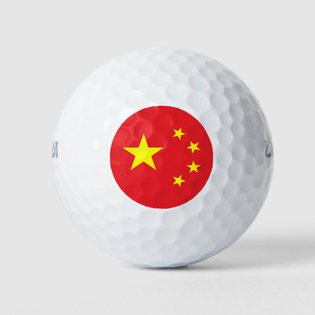 Chinesische Flagge Golfball (Vorderseite)
