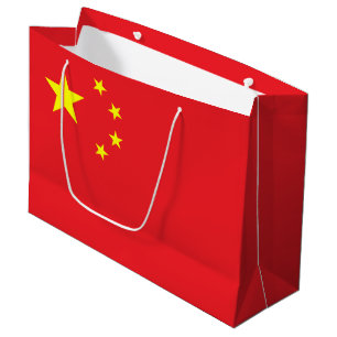 Chinesische Flagge Große Geschenktüte