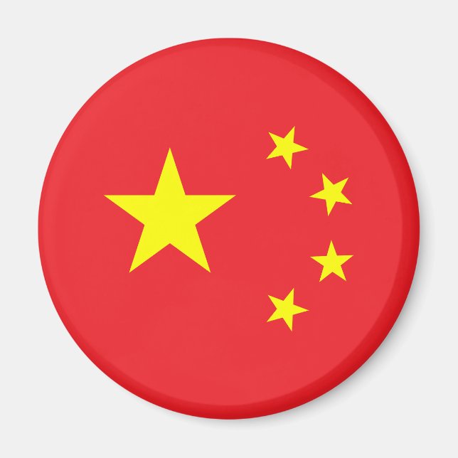 Chinesische Flagge Magnet (Vorne)