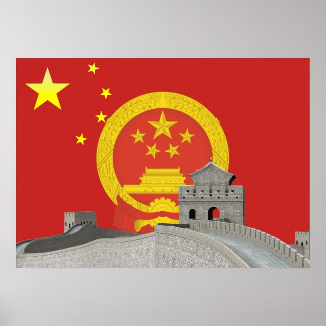 Chinesische Flagge Poster (Vorne)