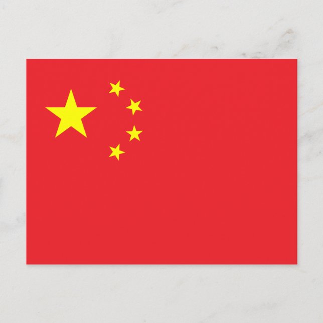 Chinesische Flagge Postkarte (Vorderseite)