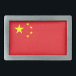Chinesische Flagge Rechteckige Gürtelschnalle<br><div class="desc">Die Nationalflagge der China.</div>