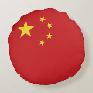 Chinesische Flagge Rundes Kissen