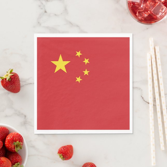 Chinesische Flagge Serviette (Beispiel)