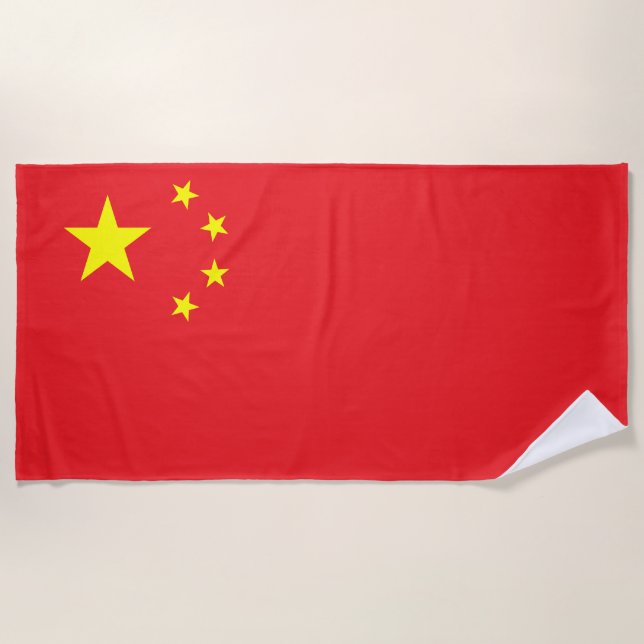 Chinesische Flagge Strandtuch (Vorderseite)