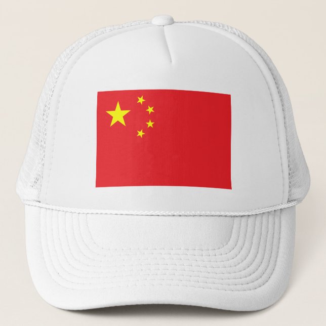 Chinesische Flagge Truckerkappe (Vorderseite)
