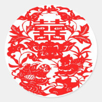 Chinesische Folk Double Happiness Love Birds