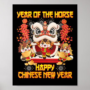 Chinesische Frauen freuen sich über das neue Jahr  Poster