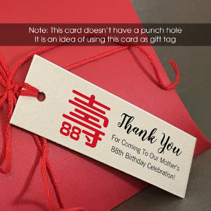 Chinesische Geburtstagsmarke "Langlebigkeit" (1 x  Mini Visitenkarte