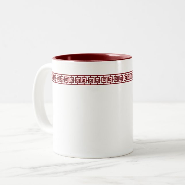 Chinesische geometrische Tasse (Vorderseite Links)