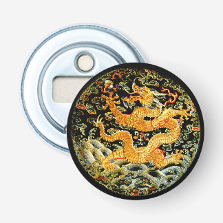Chinesische gestickter goldener Drache des Flaschenöffner