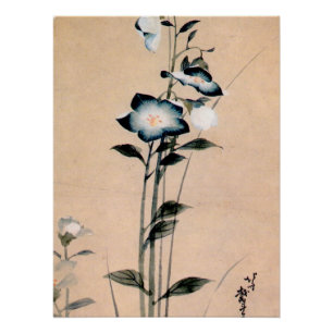 Chinesische Glockenblume, Hokusai Ukiyo-e Poster