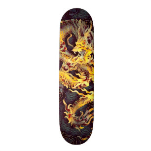 Chinesische Goldkaiser-Drache-Element-Gewohnheit Skateboard