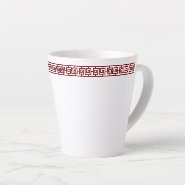 Chinesische Grenze Latte Tasse (Rechte Ecke)
