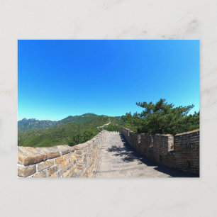 Chinesische Große Mauer, die sich in den Horizont Postkarte