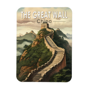 Chinesische Große Mauer Reise Kunst Vintage Magnet