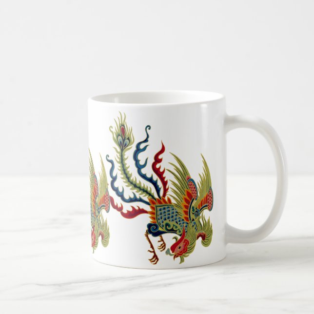 Chinesische Hahn-Kunst-Entwurfs-Tasse Tasse (Rechts)