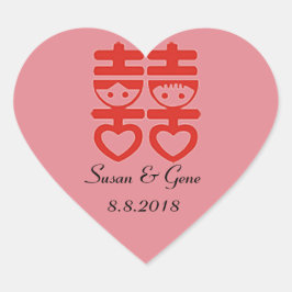 Chinesische Heart Stickers