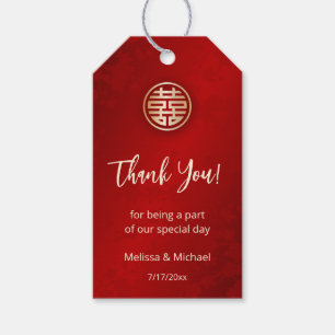 Chinesische Hochzeit Danke Geschenkanhänger