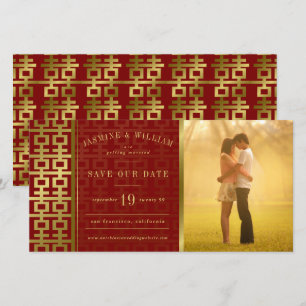 Chinesische Hochzeit Doppelte Glück Rot Save The D Date