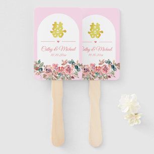 Chinesische Hochzeit in Rosa Fächer
