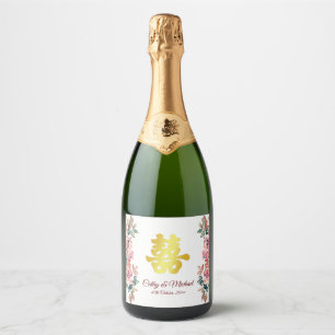 Chinesische Hochzeit mit doppeltem Glück blühend
