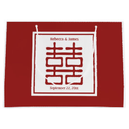 Chinesische Hochzeit mit doppeltem Glück Große Geschenktüte