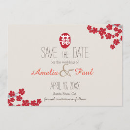 Chinesische Hochzeit mit doppeltem Glück - Save th The Date