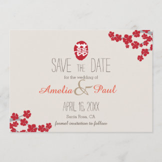 Chinesische Hochzeit mit doppeltem Glück - Save th The Date