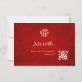 Chinesische Hochzeit mit Red Gold UAWG RSVP Karte