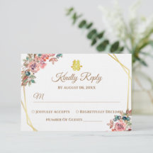 Chinesische Hochzeit mit weißem goldfarbenem Blume