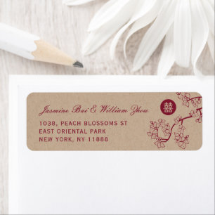 Chinesische Hochzeit von Crimson Peach/Plum Blosso