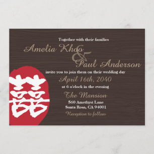 Chinesische Hochzeitseinladung Einladung