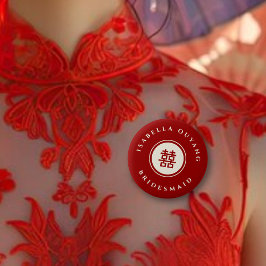 Chinesische Hochzeitsfeier des klassischen Circle Button