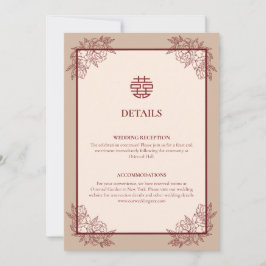 Chinesische Hochzeitskarte Save The Date