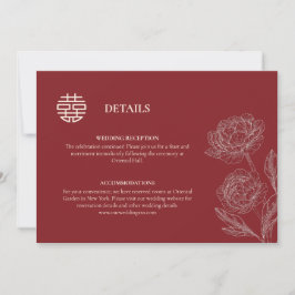 Chinesische Hochzeitskarte Save The Date