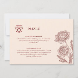 Chinesische Hochzeitskarte Save The Date