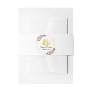 Chinesische Hochzeitskrieg-Blume Einladungsbanderole