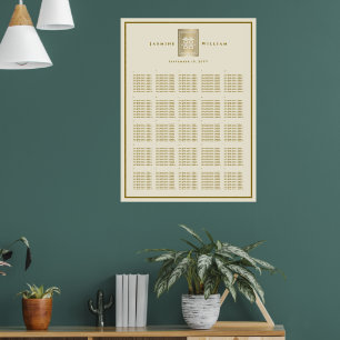 Chinesische Hochzeitstabelle für doppeltes Glück Poster