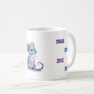 Chinesische Jahre des Drachen blau 1940 bis 2024 Kaffeetasse