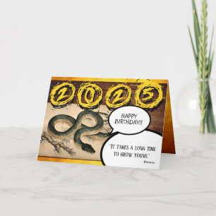 Chinesische Jahresschlange 2025 Zodiac Birthday HG Karte