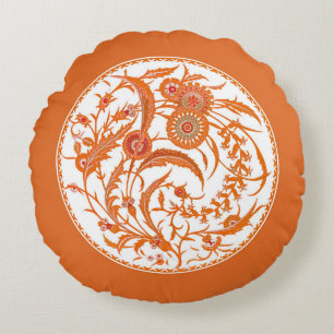 Chinesische Jakobsblume - Mandarin Orange Rundes Kissen
