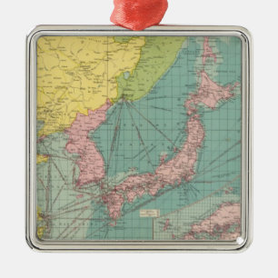 Chinesische, japanische Häfen Ornament Aus Metall