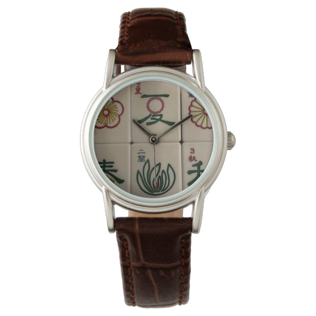 Chinesische Kacheln Uhr (Vorderseite)