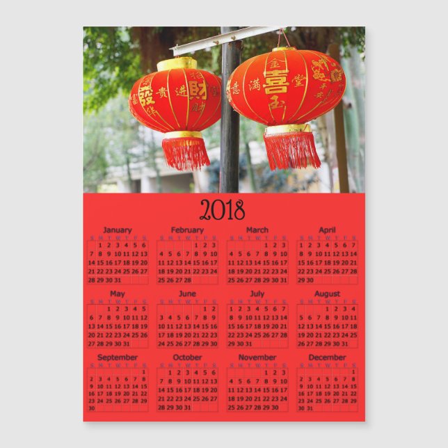 Chinesische Kalender-magnetische Foto-Karte des Magnetkarte (Vorderseite)